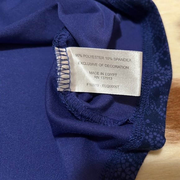 Eddie Bauer Women’s Long Sleeve Workout Top Size M Blue Paisley - Picture 6 of 7